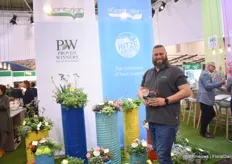 Marc Wiens of Kientzler. One of their highlight at their booth is the Hitze Profis, consisting of varieties that can stand the heat, sun and drought very well.